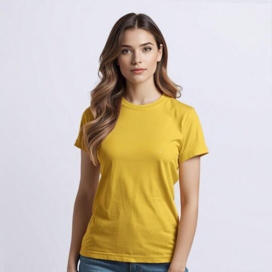Golden Yellow Plain T-Shirt