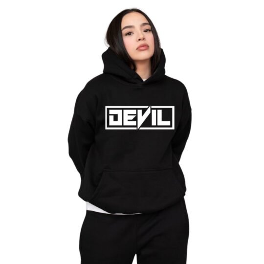 Think of the Devil - Black Graffiti Hoodie