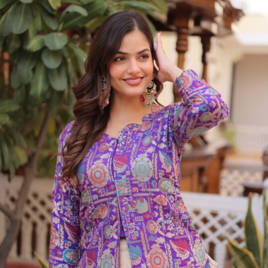 Purple colour lehenga choli