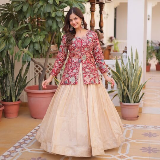 Maroon Color Combination Lehenga